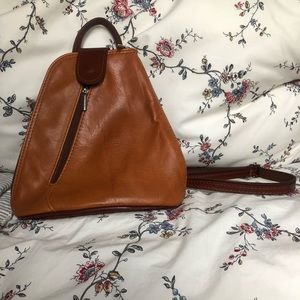 Leather backpack